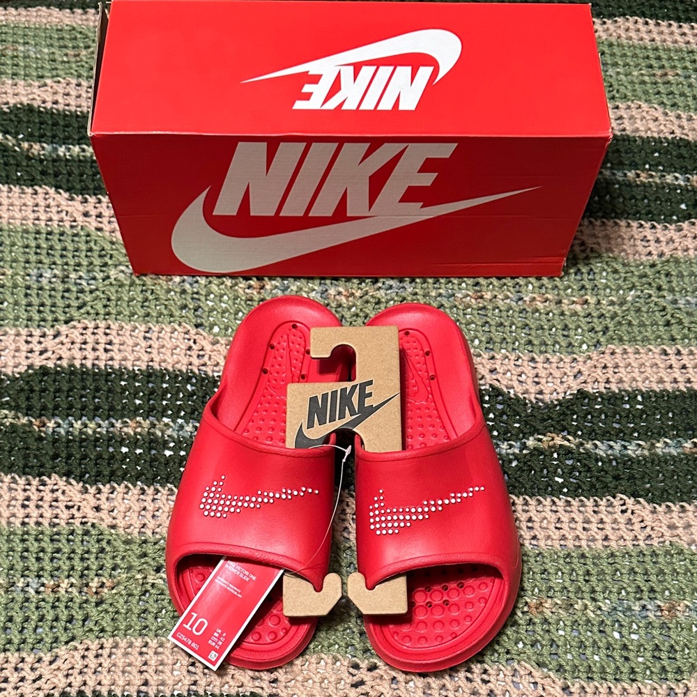 Nike Men’s Victori One Red Slide Sandals